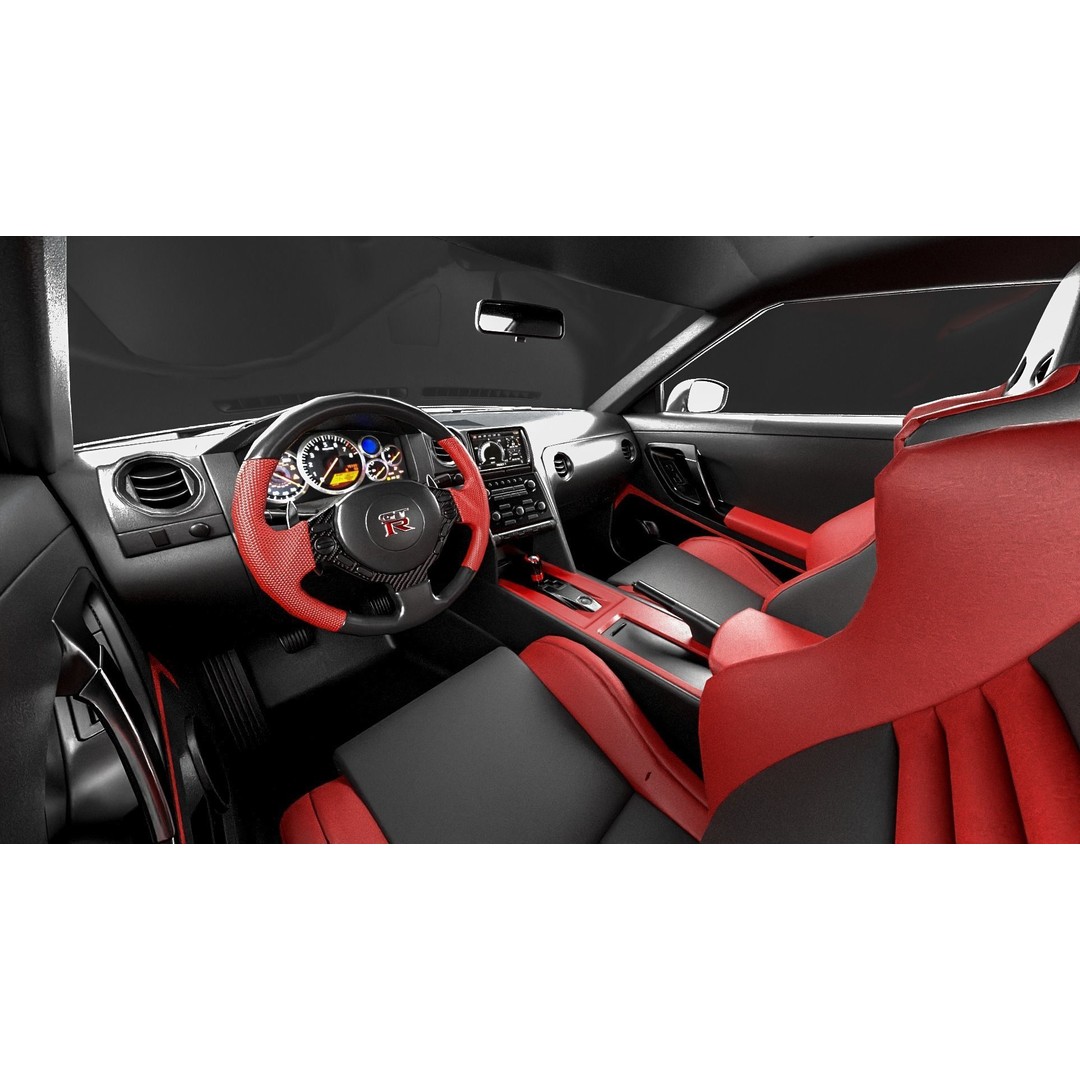 Nissan GT-R Racing Car 3D Model – Low Poly PBR Game Asset, FBX - View 7