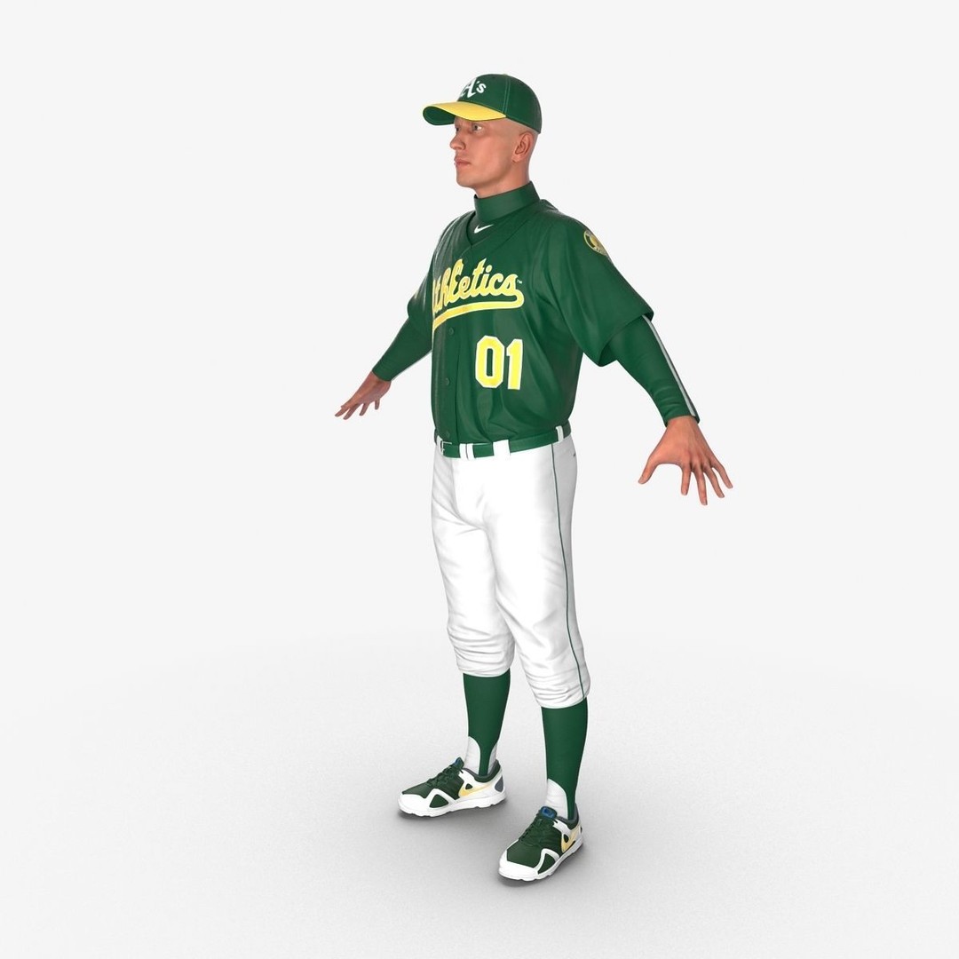 Baseball Player 3D Model – High Poly Game Asset, FBX, PBR - View 12