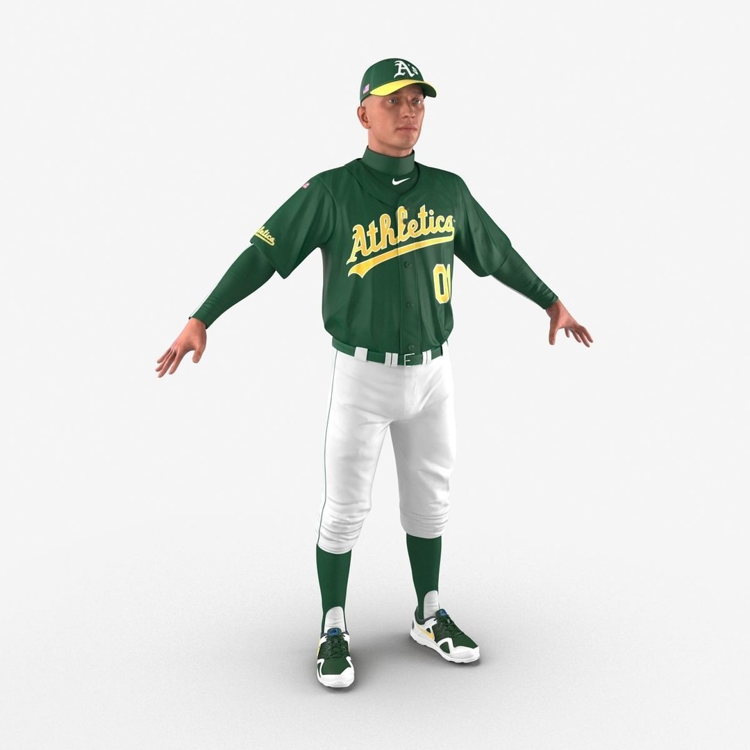 Baseball Player 3D Model – High Poly Game Asset, FBX, PBR - View 13