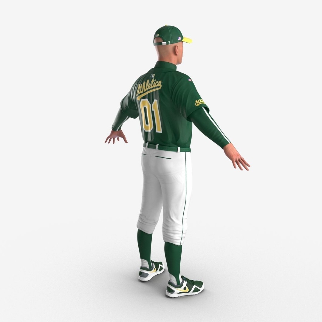 Baseball Player 3D Model – High Poly Game Asset, FBX, PBR - View 14