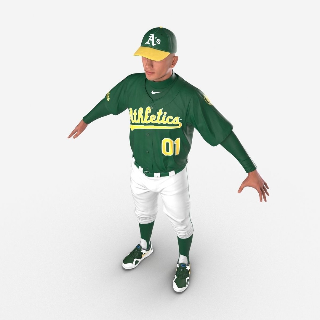 Baseball Player 3D Model – High Poly Game Asset, FBX, PBR - View 16