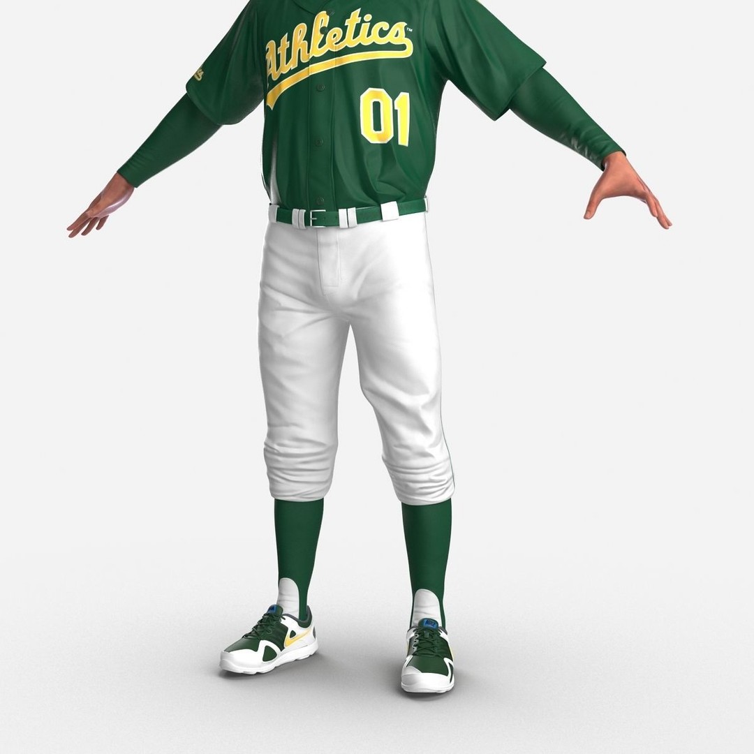 Baseball Player 3D Model – High Poly Game Asset, FBX, PBR - View 19