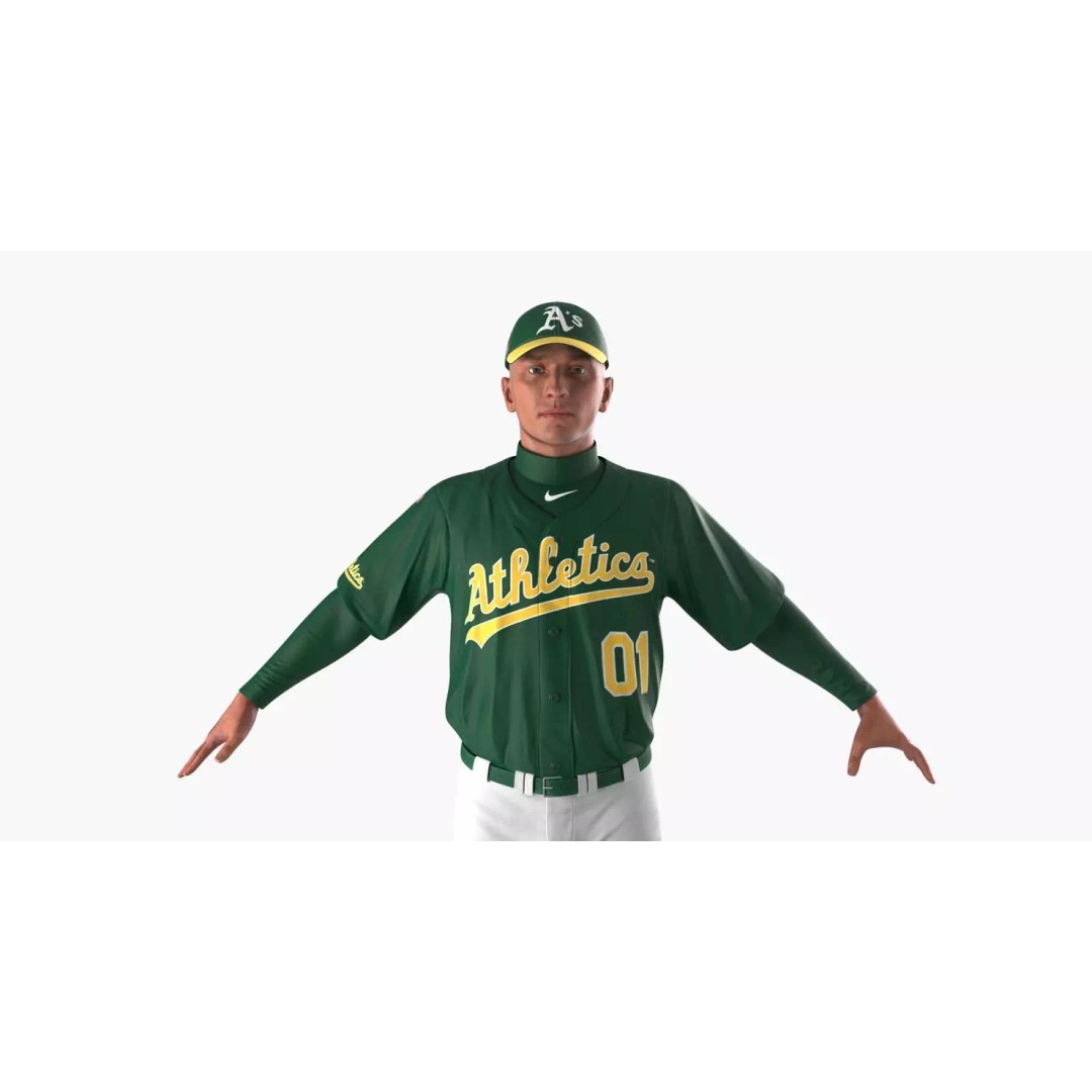 Baseball Player 3D Model – High Poly Game Asset, FBX, PBR - View 2
