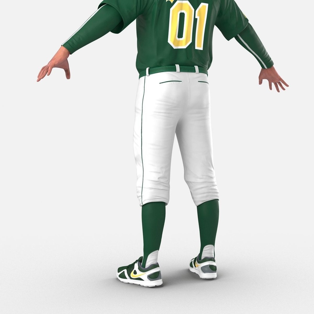 Baseball Player 3D Model – High Poly Game Asset, FBX, PBR - View 21