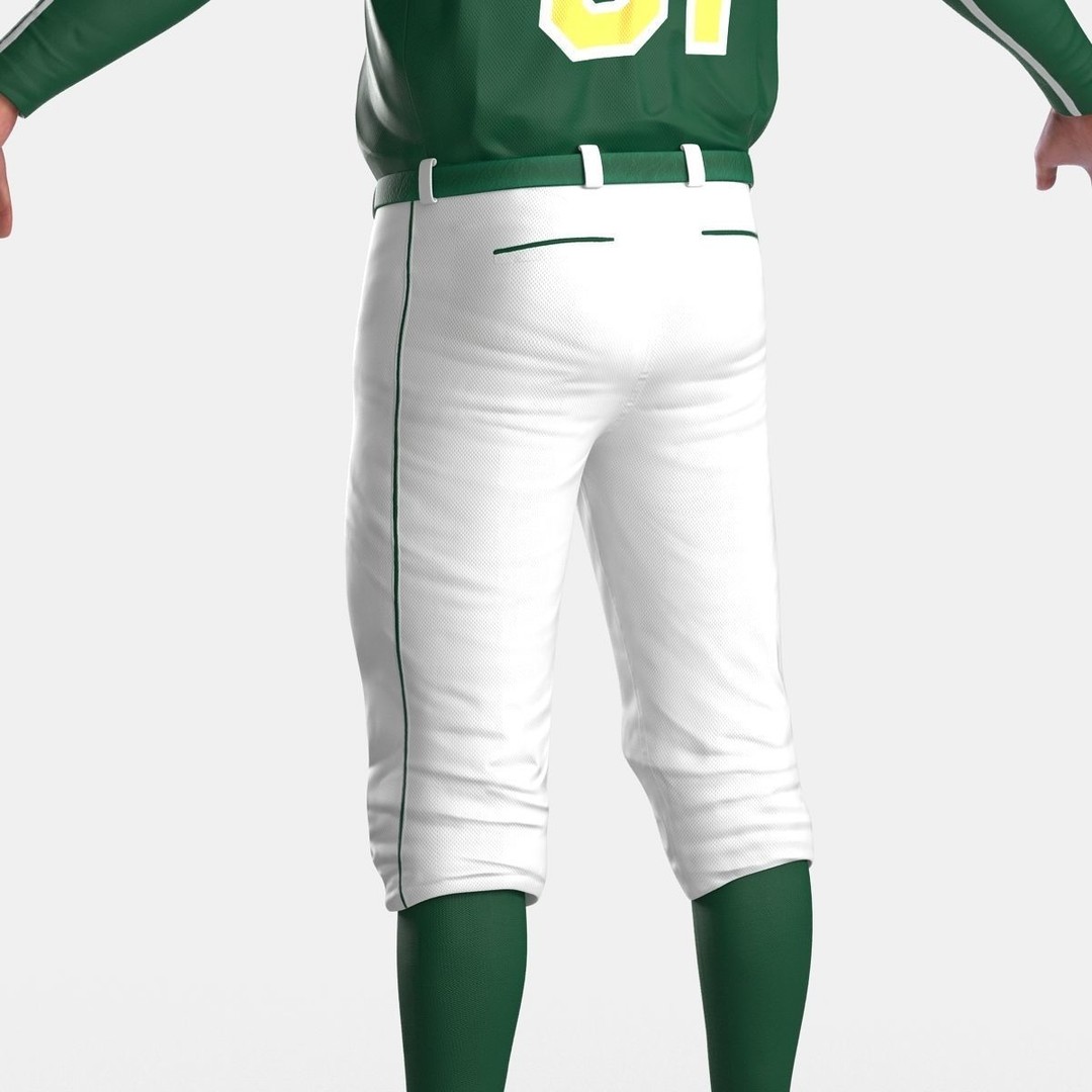 Baseball Player 3D Model – High Poly Game Asset, FBX, PBR - View 37