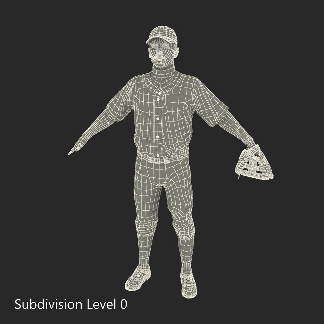 Baseball Player 3D Model – High Poly Game Asset, FBX, PBR - View 41