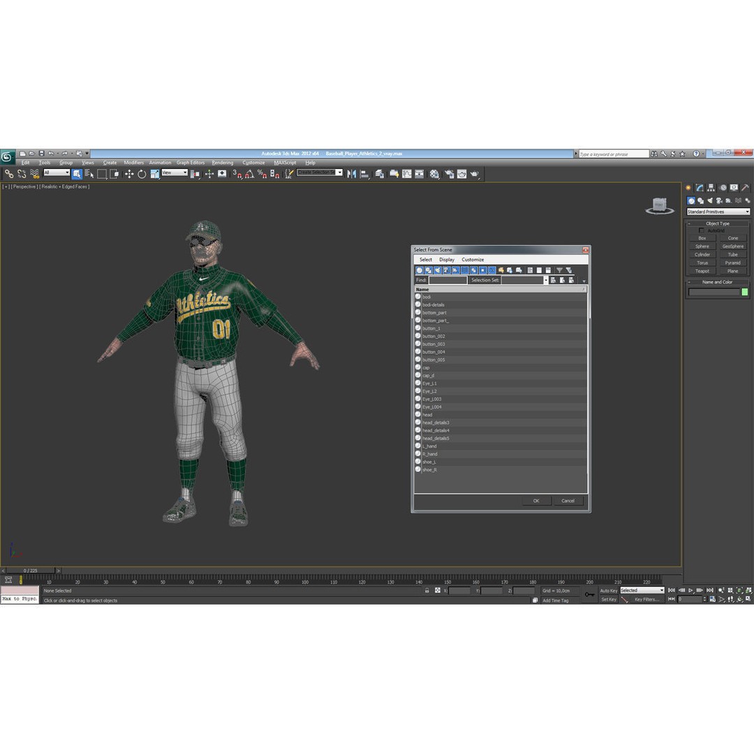 Baseball Player 3D Model – High Poly Game Asset, FBX, PBR - View 49