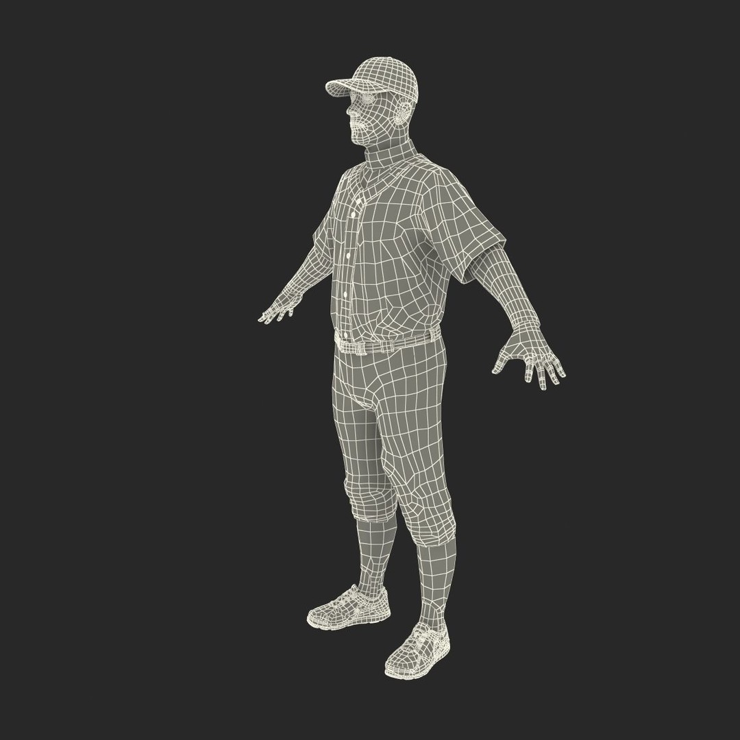 Baseball Player 3D Model – High Poly Game Asset, FBX, PBR - View 50
