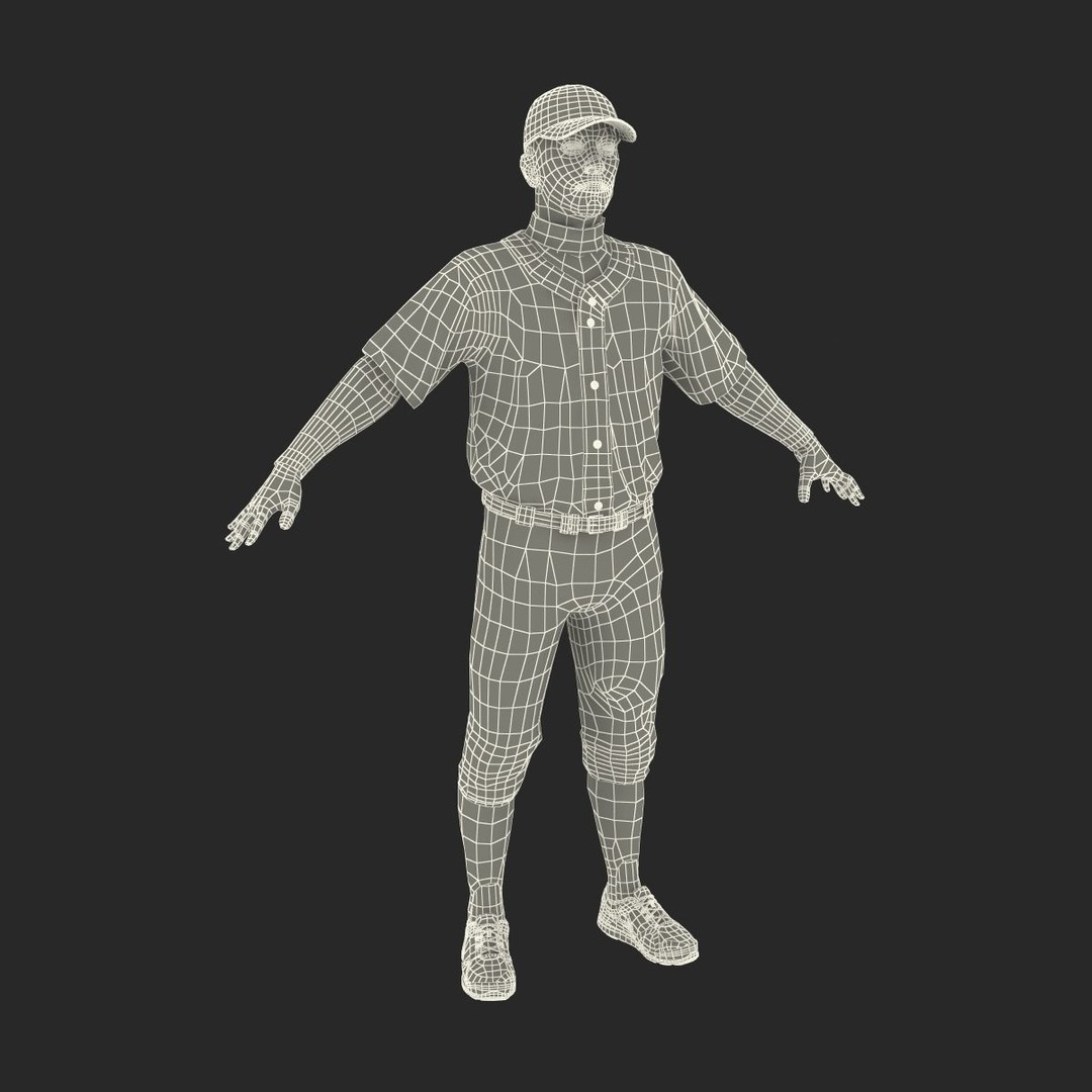 Baseball Player 3D Model – High Poly Game Asset, FBX, PBR - View 51