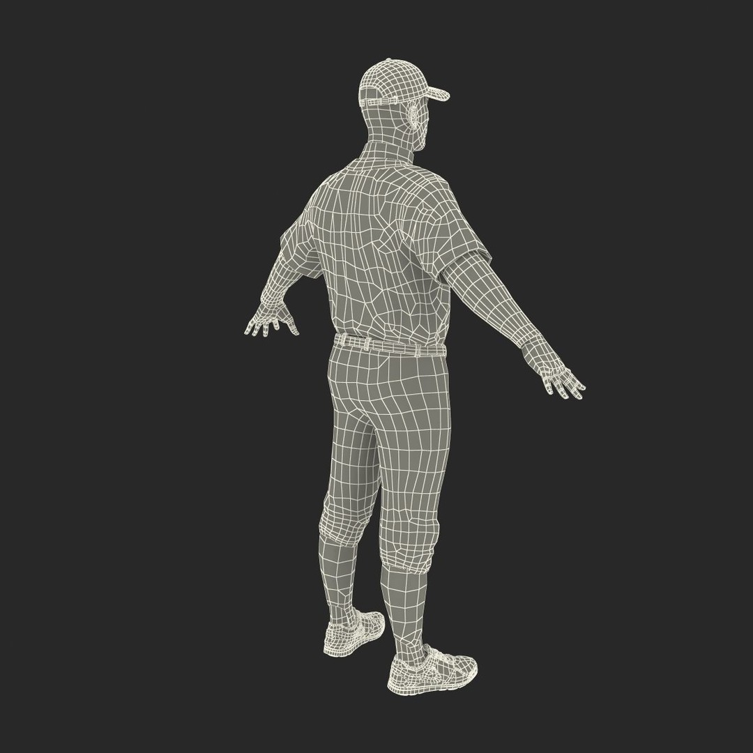 Baseball Player 3D Model – High Poly Game Asset, FBX, PBR - View 52