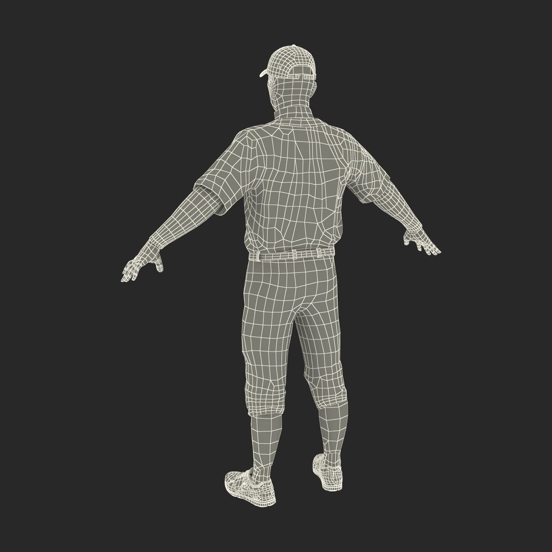 Baseball Player 3D Model – High Poly Game Asset, FBX, PBR - View 53