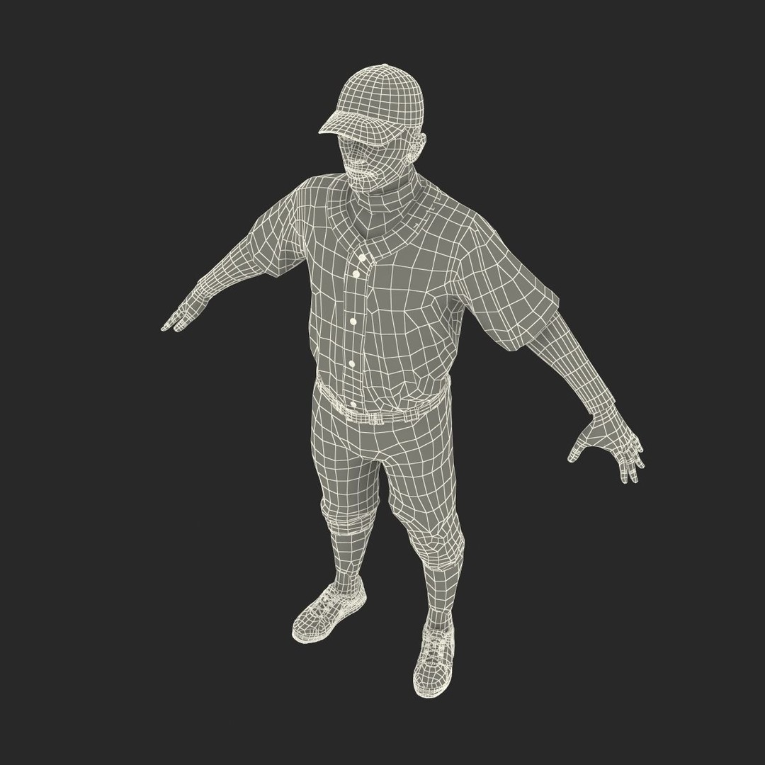 Baseball Player 3D Model – High Poly Game Asset, FBX, PBR - View 55