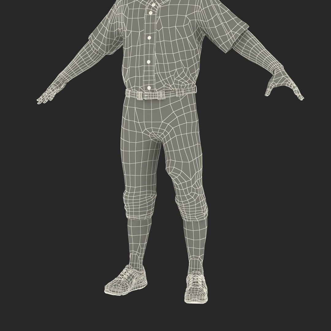 Baseball Player 3D Model – High Poly Game Asset, FBX, PBR - View 57
