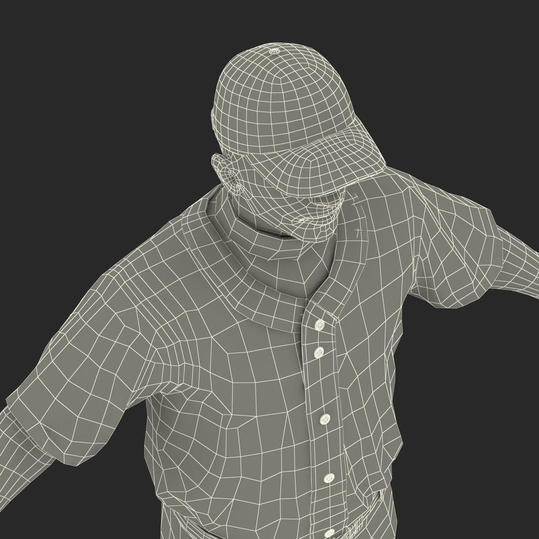 Baseball Player 3D Model – High Poly Game Asset, FBX, PBR - View 63