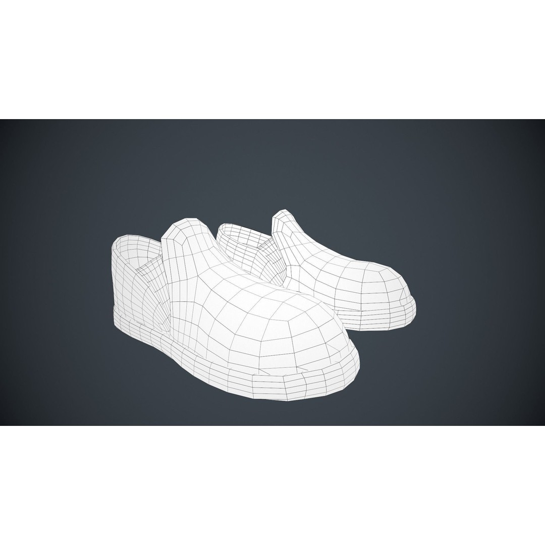 Stylized Blue Leather Shoes 3D Model – Low Poly PBR Game Asset, FBX, OBJ - View 11