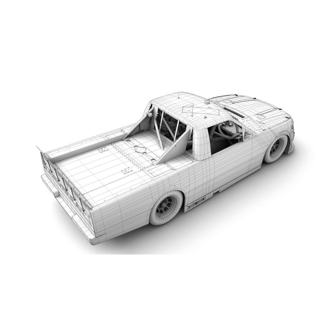 Chevrolet Silverado 3D Model – Low Poly Racing Asset, FBX, OBJ - View 10