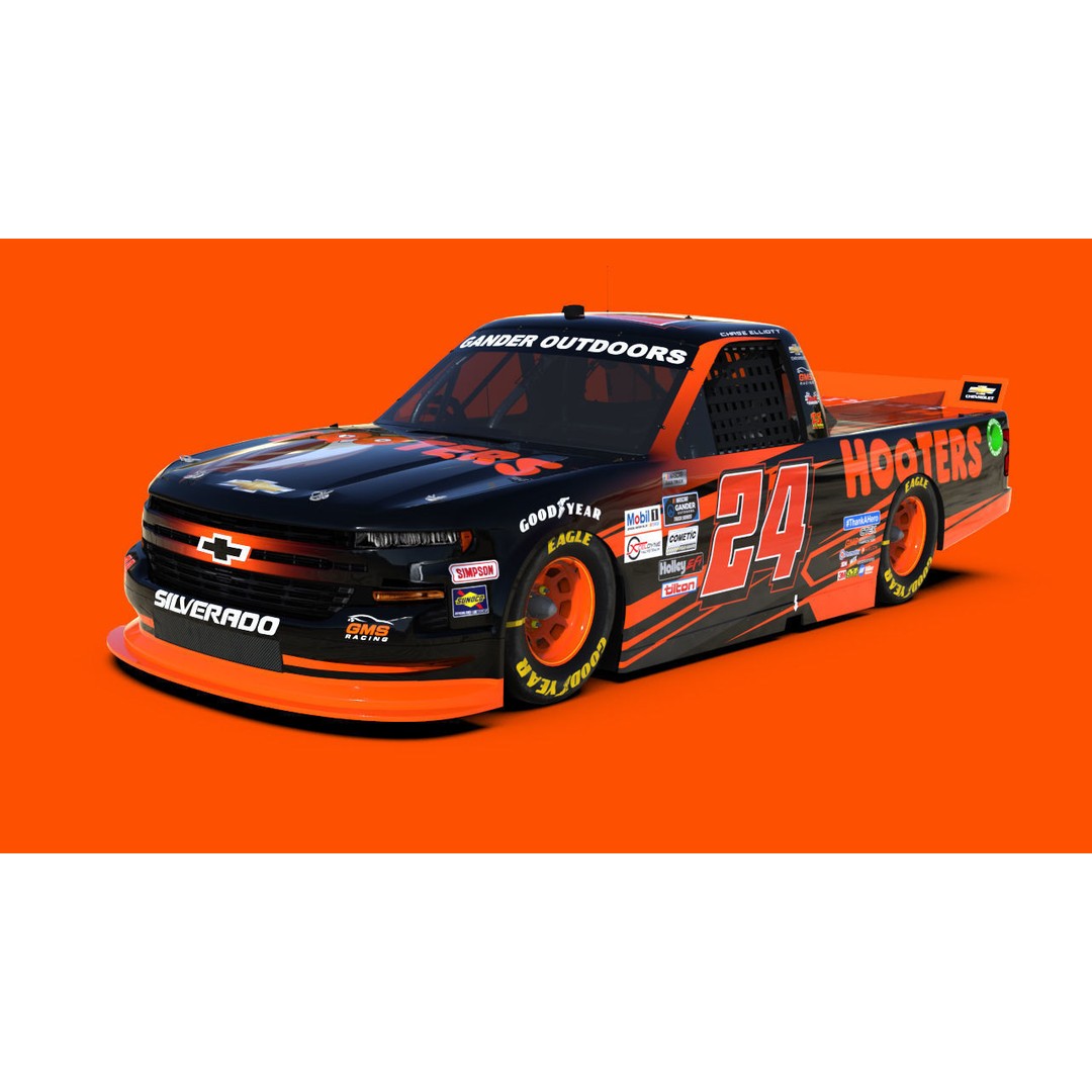 Chevrolet Silverado 3D Model – Low Poly Racing Asset, FBX, OBJ - View 12