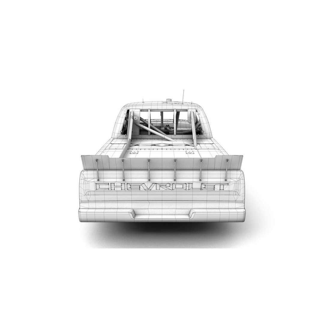 Chevrolet Silverado 3D Model – Low Poly Racing Asset, FBX, OBJ - View 6
