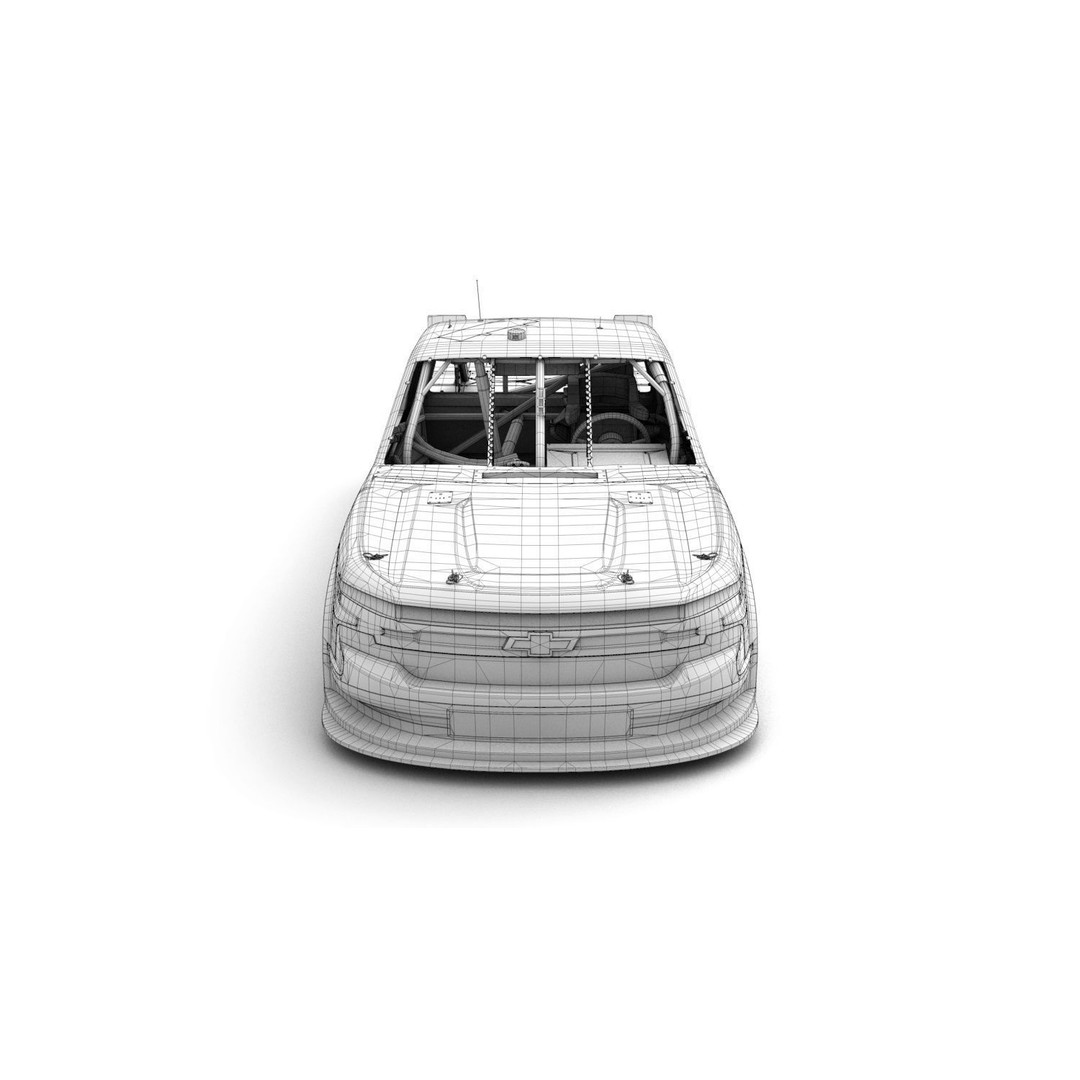 Chevrolet Silverado 3D Model – Low Poly Racing Asset, FBX, OBJ - View 8