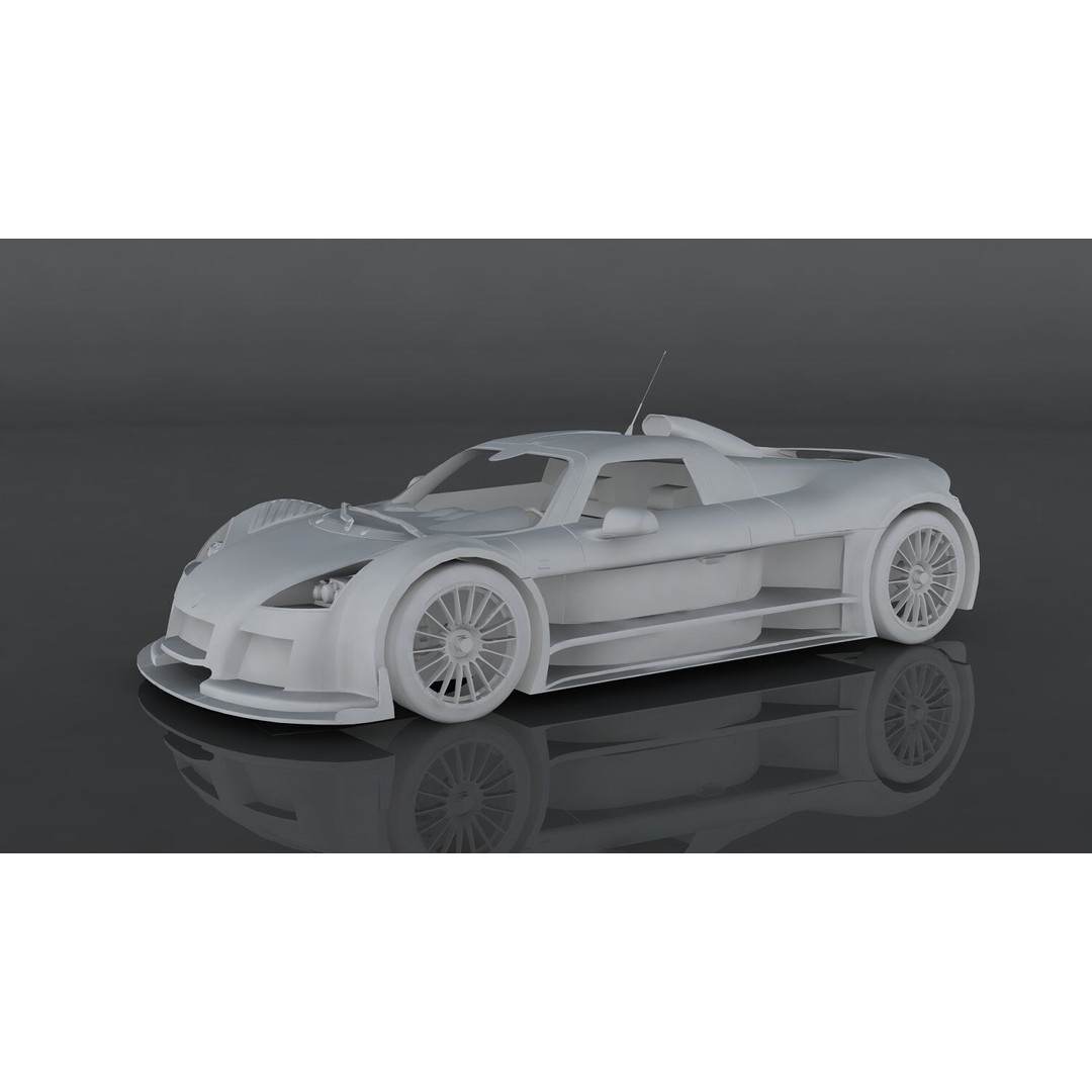 Gumpert Apollo S 3D Model – Low Poly Game-Ready Asset, FBX, OBJ