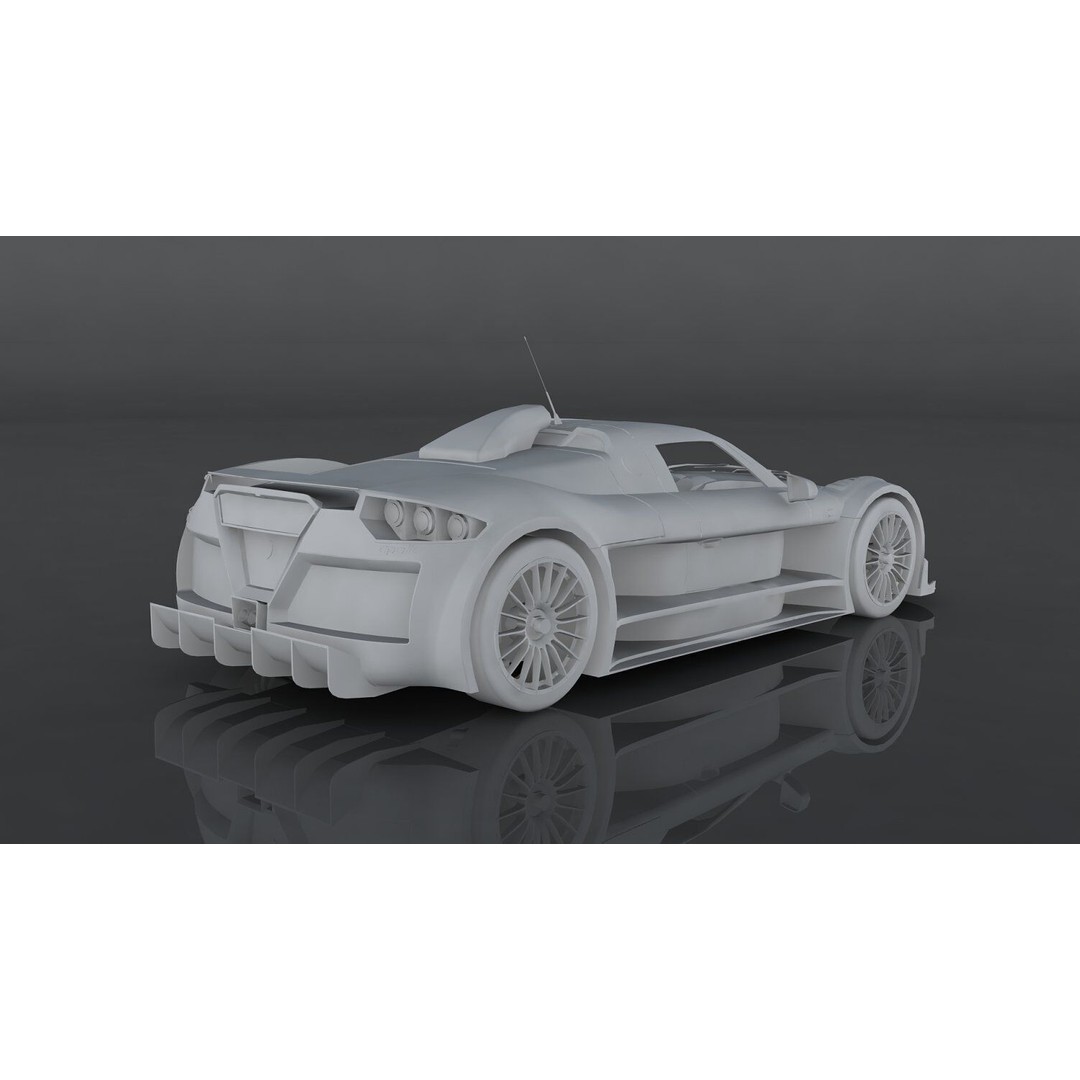 Gumpert Apollo S 3D Model – Low Poly Game-Ready Asset, FBX, OBJ - View 10