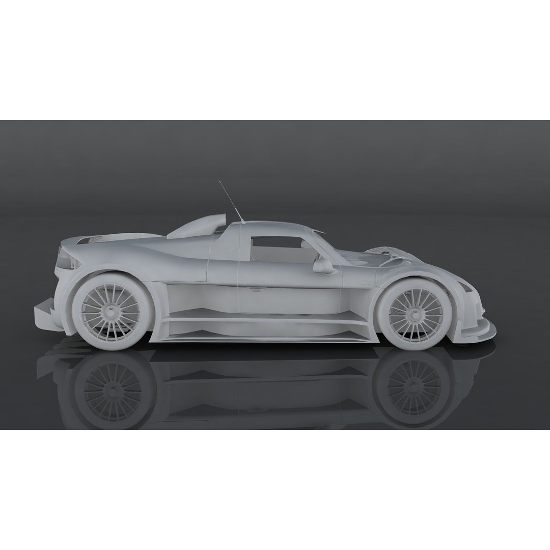 Gumpert Apollo S 3D Model – Low Poly Game-Ready Asset, FBX, OBJ - View 11