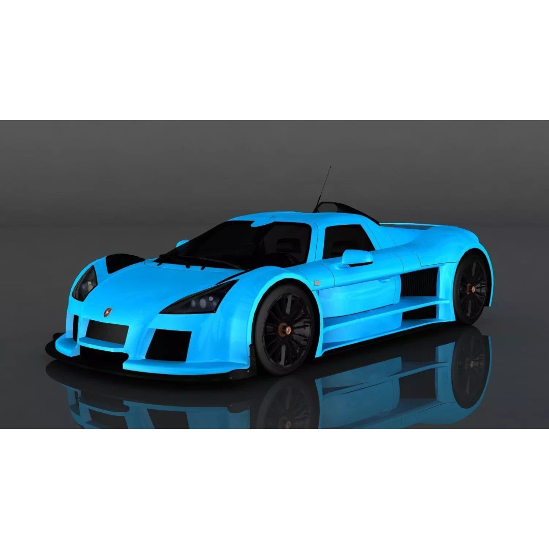 Gumpert Apollo S 3D Model – Low Poly Game-Ready Asset, FBX, OBJ - View 2