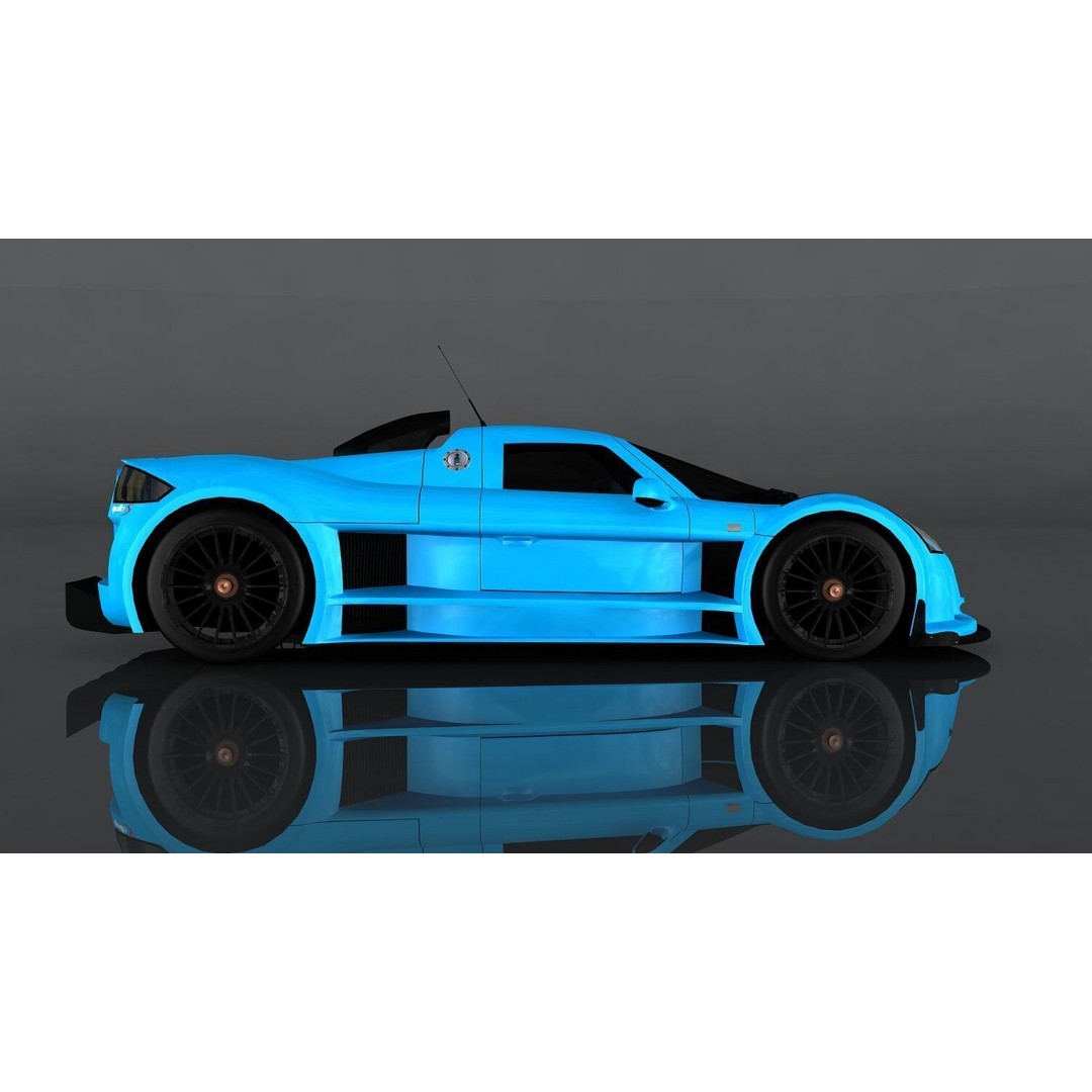 Gumpert Apollo S 3D Model – Low Poly Game-Ready Asset, FBX, OBJ - View 5