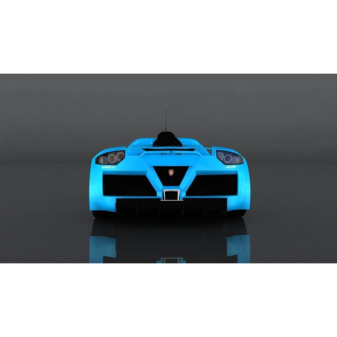 Gumpert Apollo S 3D Model – Low Poly Game-Ready Asset, FBX, OBJ - View 7