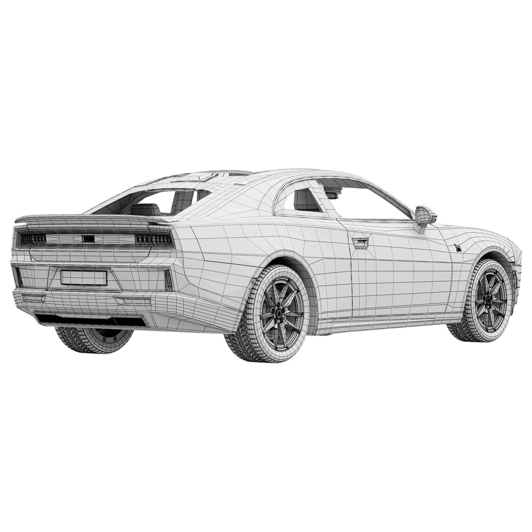Dodge Charger Daytona 3D Model – High Poly Car Asset, FBX, PBR Textures - View 18