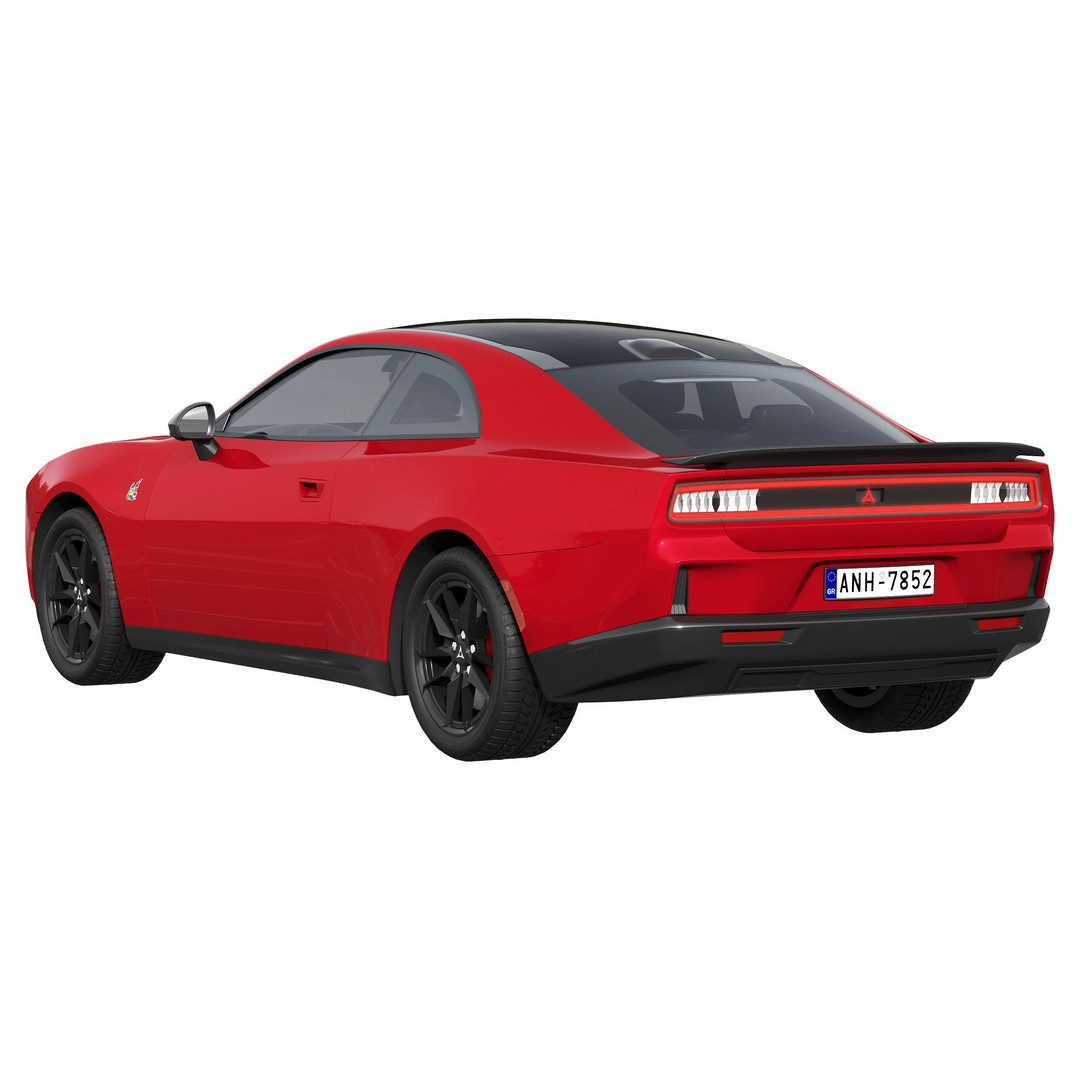 Dodge Charger Daytona 3D Model – High Poly Car Asset, FBX, PBR Textures - View 4