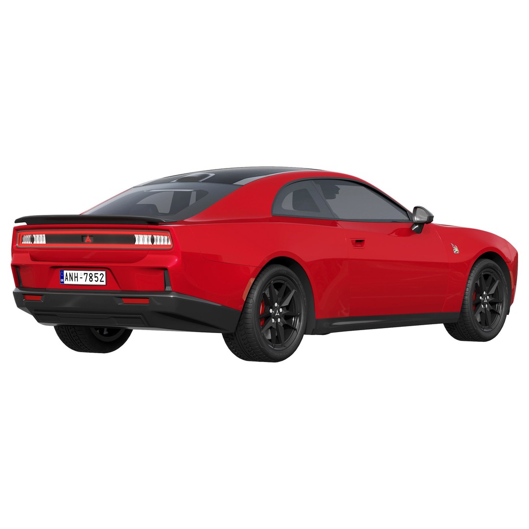 Dodge Charger Daytona 3D Model – High Poly Car Asset, FBX, PBR Textures - View 5
