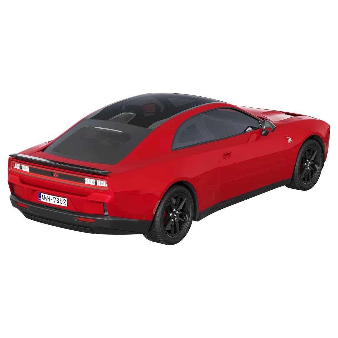 Dodge Charger Daytona 3D Model – High Poly Car Asset, FBX, PBR Textures - View 6