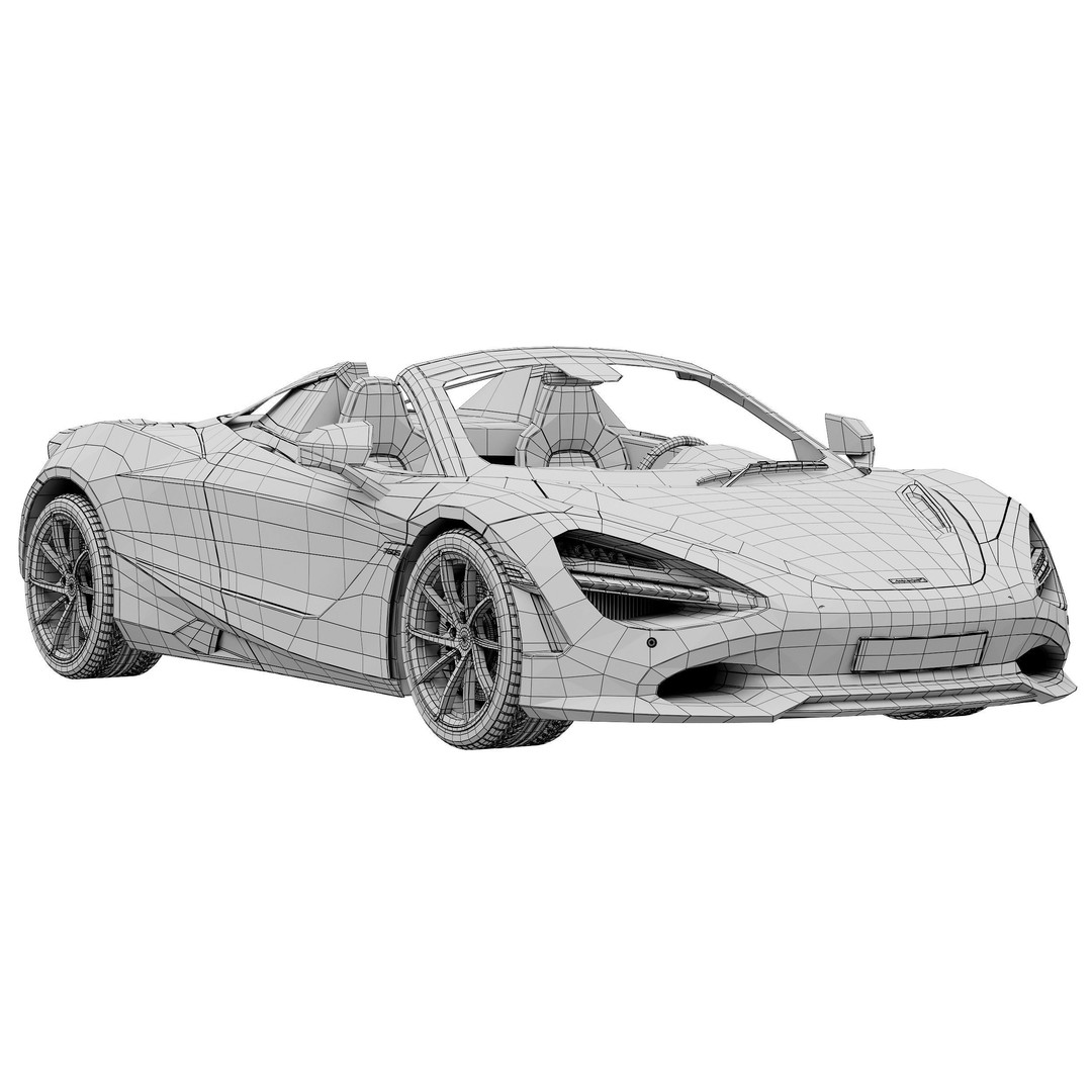 McLaren 750S Spider 3D Model – High Poly PBR Car Asset, FBX - View 16