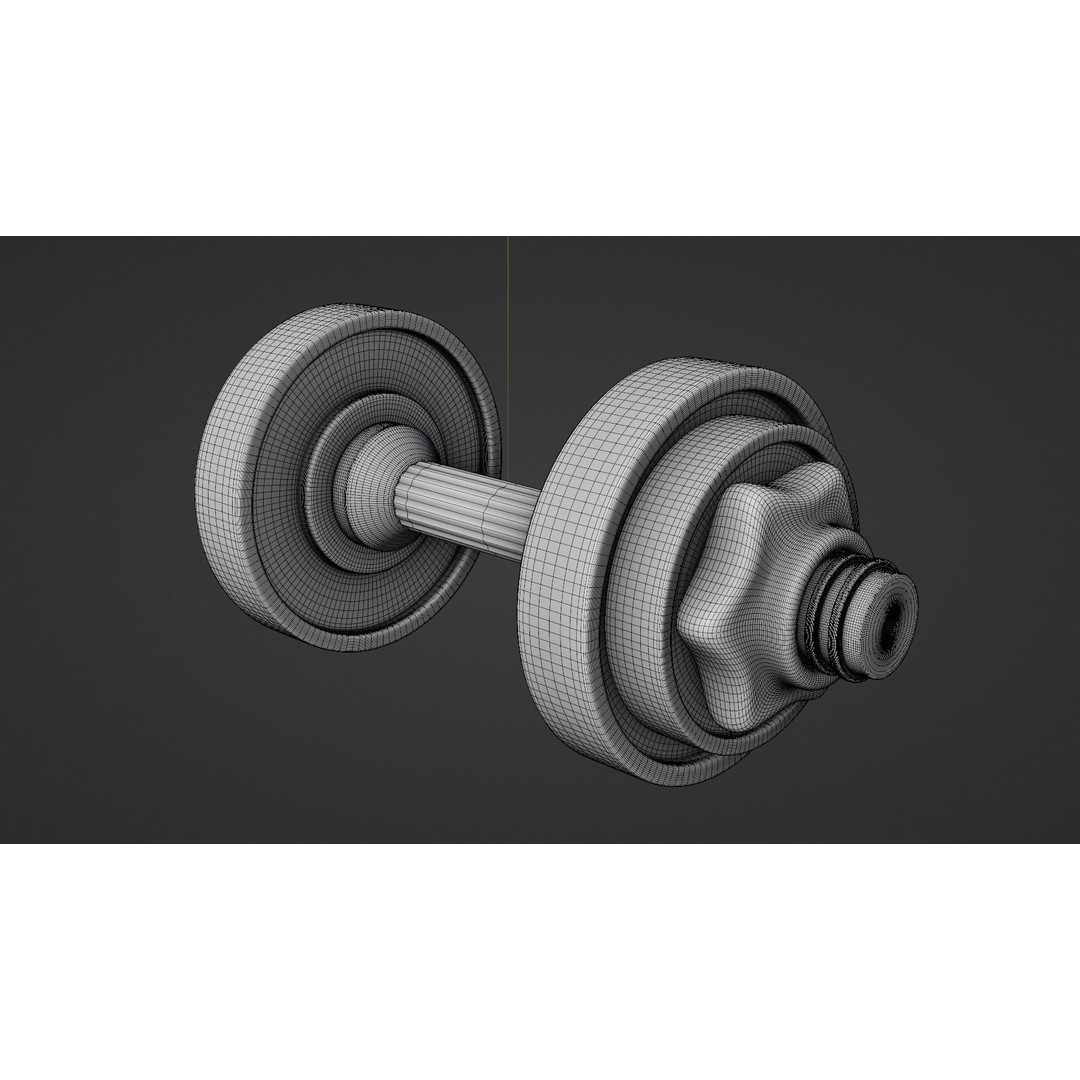 Realistic Gym Dumbbell 3D Model – High Poly Workout Equipment, FBX, OBJ - View 10