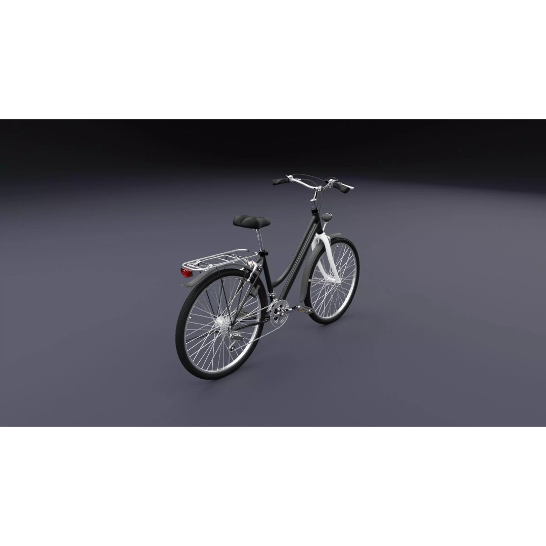 Bicycle 3D Model – Realistic High Poly Asset for Animation, FBX, OBJ - View 6