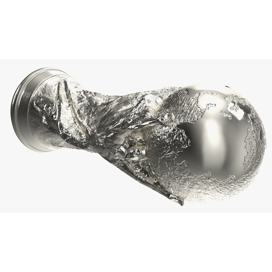 Silver Football Cup Trophy 3D Model – High Quality PBR Asset, FBX, OBJ - View 11