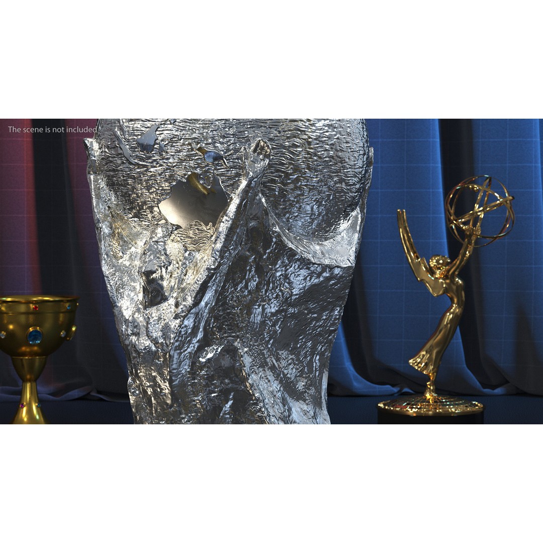 Silver Football Cup Trophy 3D Model – High Quality PBR Asset, FBX, OBJ - View 5