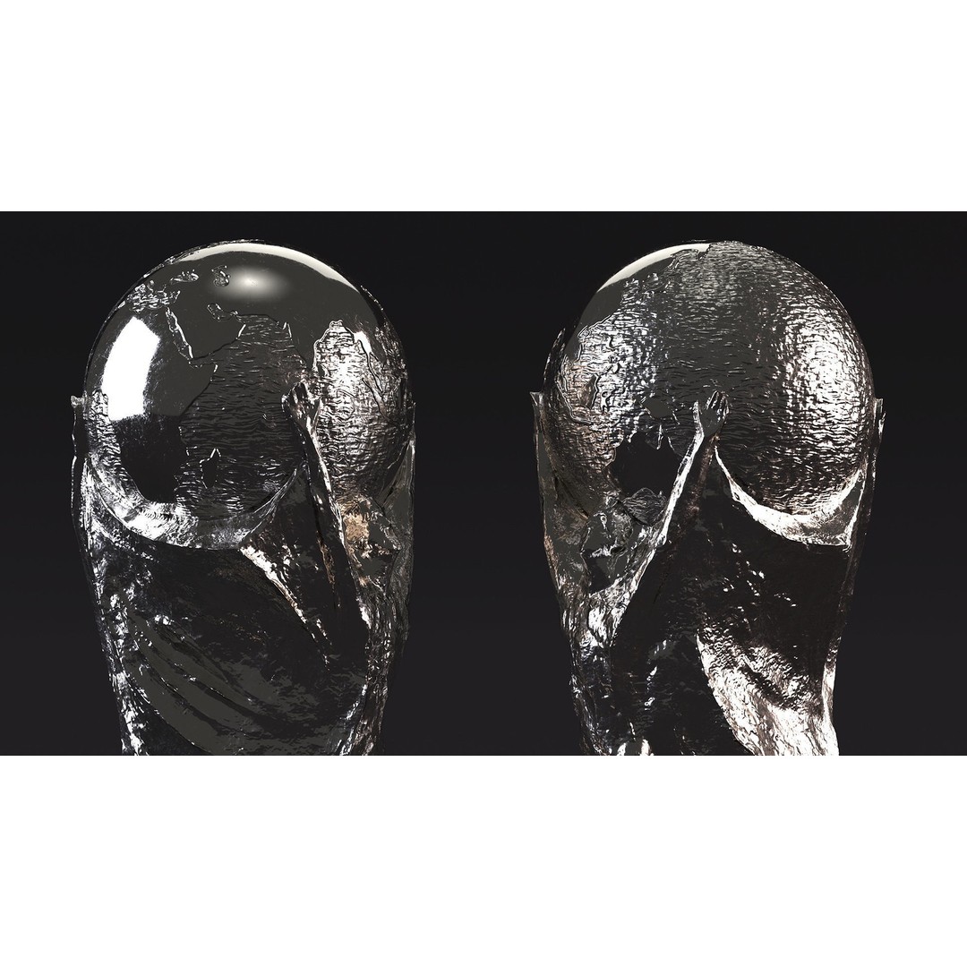 Silver Football Cup Trophy 3D Model – High Quality PBR Asset, FBX, OBJ - View 8