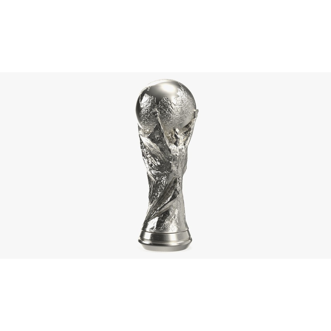 Silver Football Cup Trophy 3D Model – High Quality PBR Asset, FBX, OBJ - View 9
