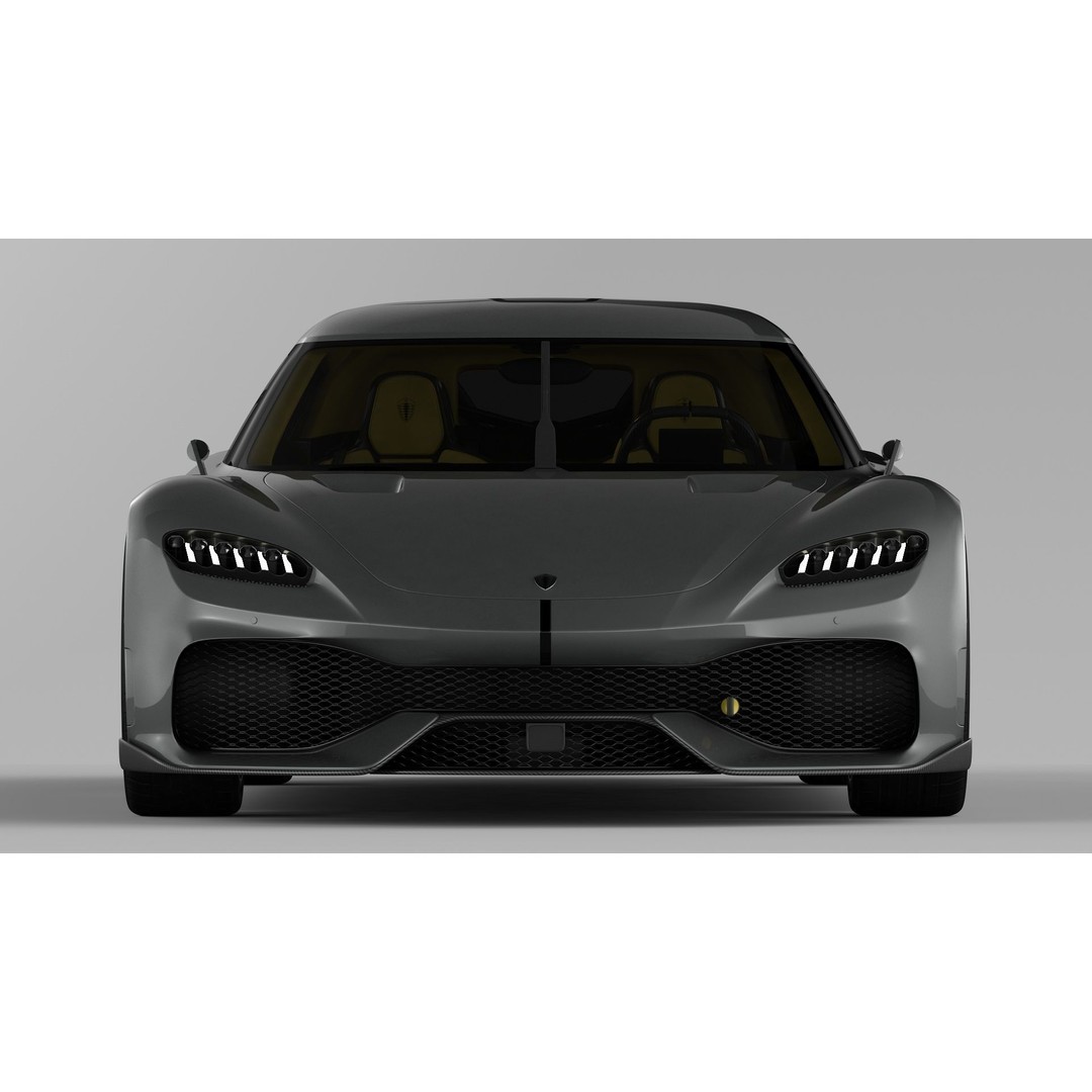 Koenigsegg Gemera 3D Model – High Poly Grand Tourer, FBX, OBJ - View 10