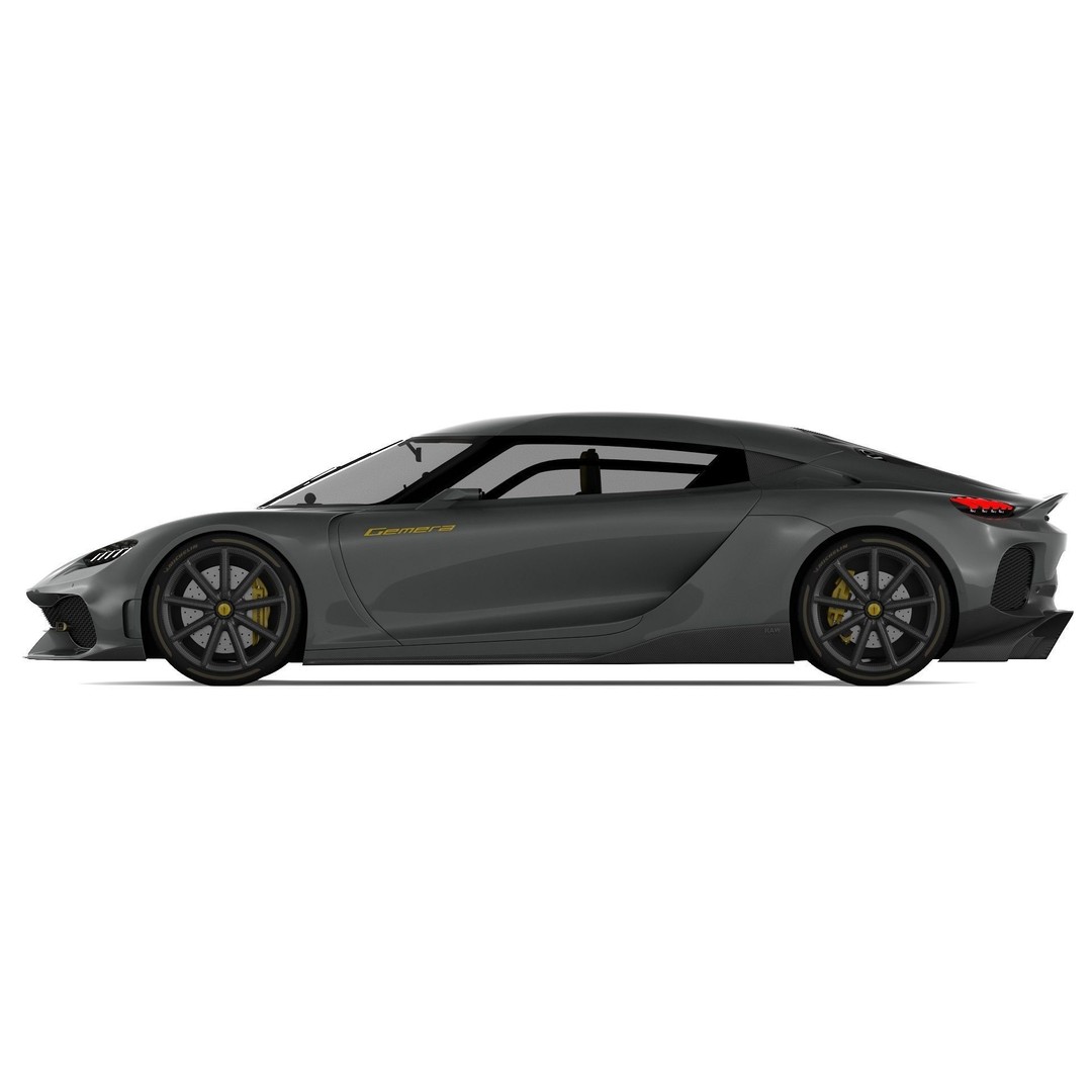 Koenigsegg Gemera 3D Model – High Poly Grand Tourer, FBX, OBJ - View 12