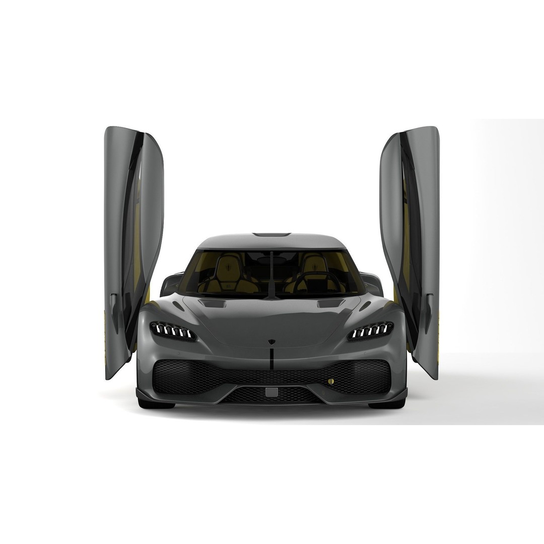 Koenigsegg Gemera 3D Model – High Poly Grand Tourer, FBX, OBJ - View 13