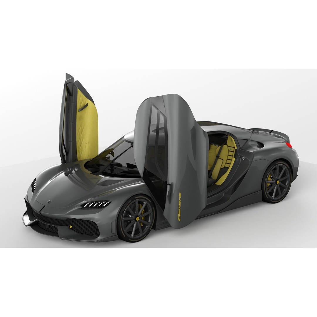 Koenigsegg Gemera 3D Model – High Poly Grand Tourer, FBX, OBJ - View 14