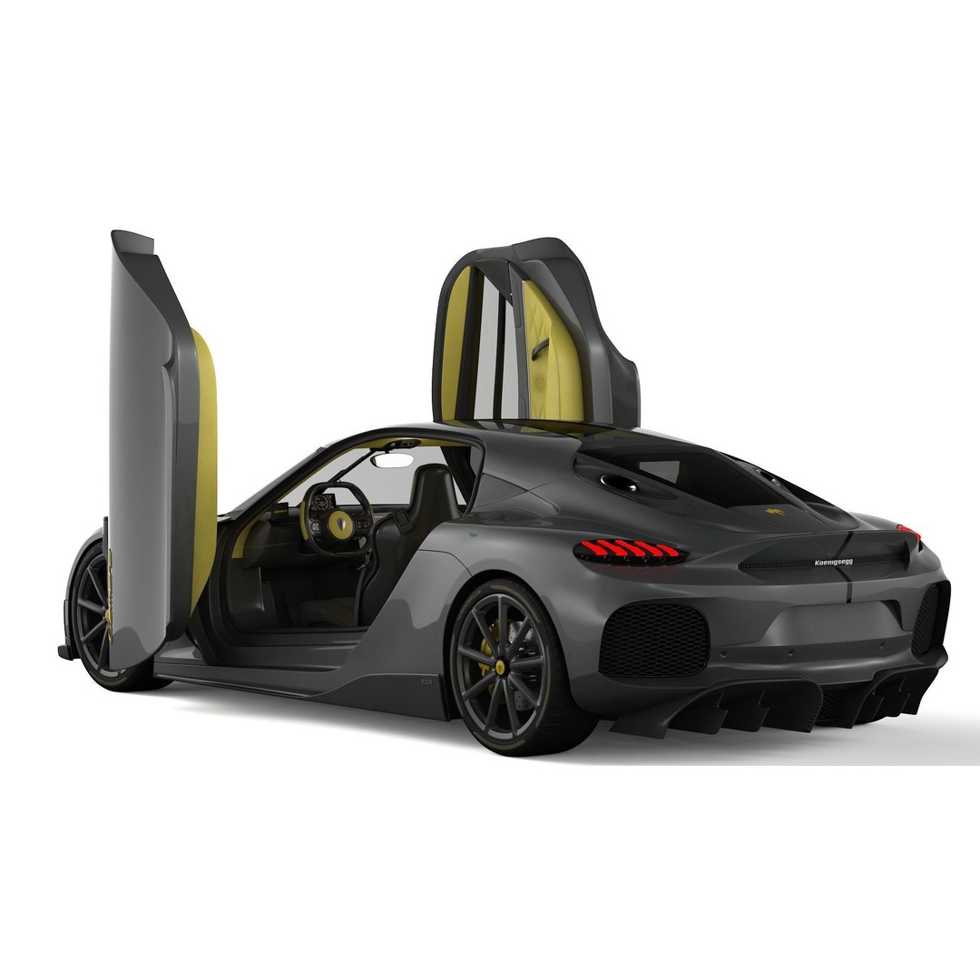 Koenigsegg Gemera 3D Model – High Poly Grand Tourer, FBX, OBJ - View 15