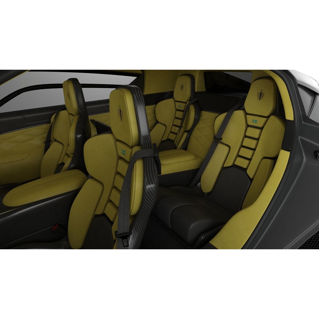 Koenigsegg Gemera 3D Model – High Poly Grand Tourer, FBX, OBJ - View 17