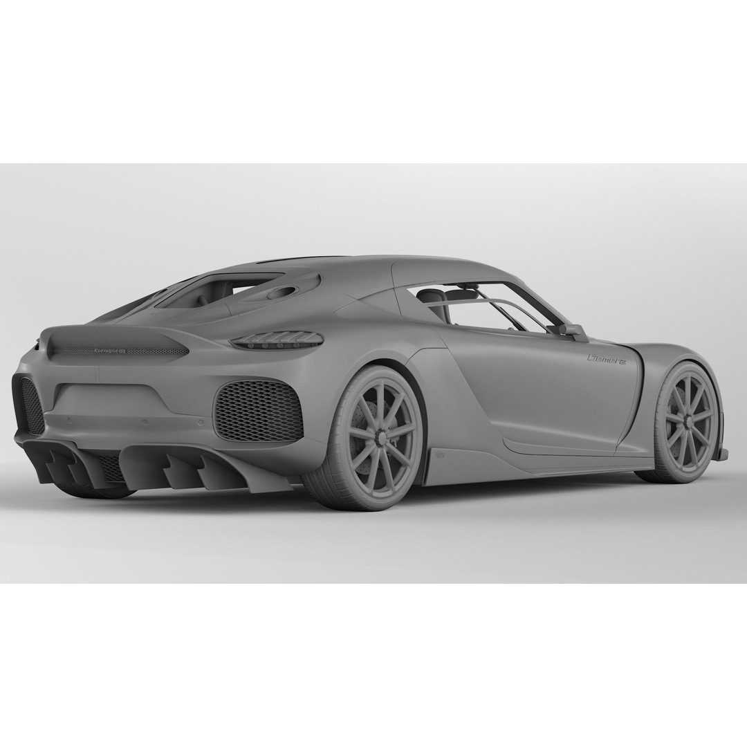 Koenigsegg Gemera 3D Model – High Poly Grand Tourer, FBX, OBJ - View 19