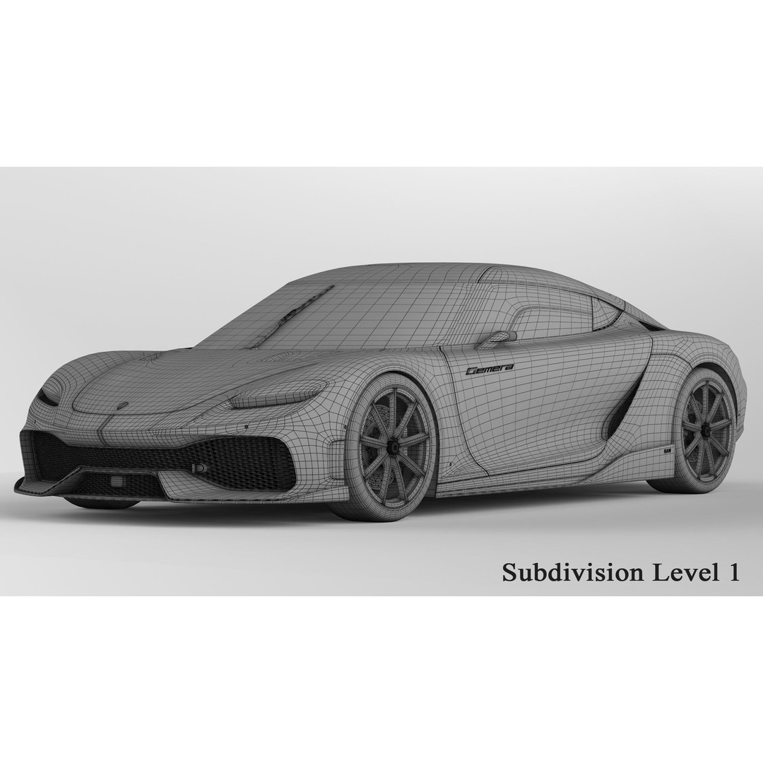 Koenigsegg Gemera 3D Model – High Poly Grand Tourer, FBX, OBJ - View 22