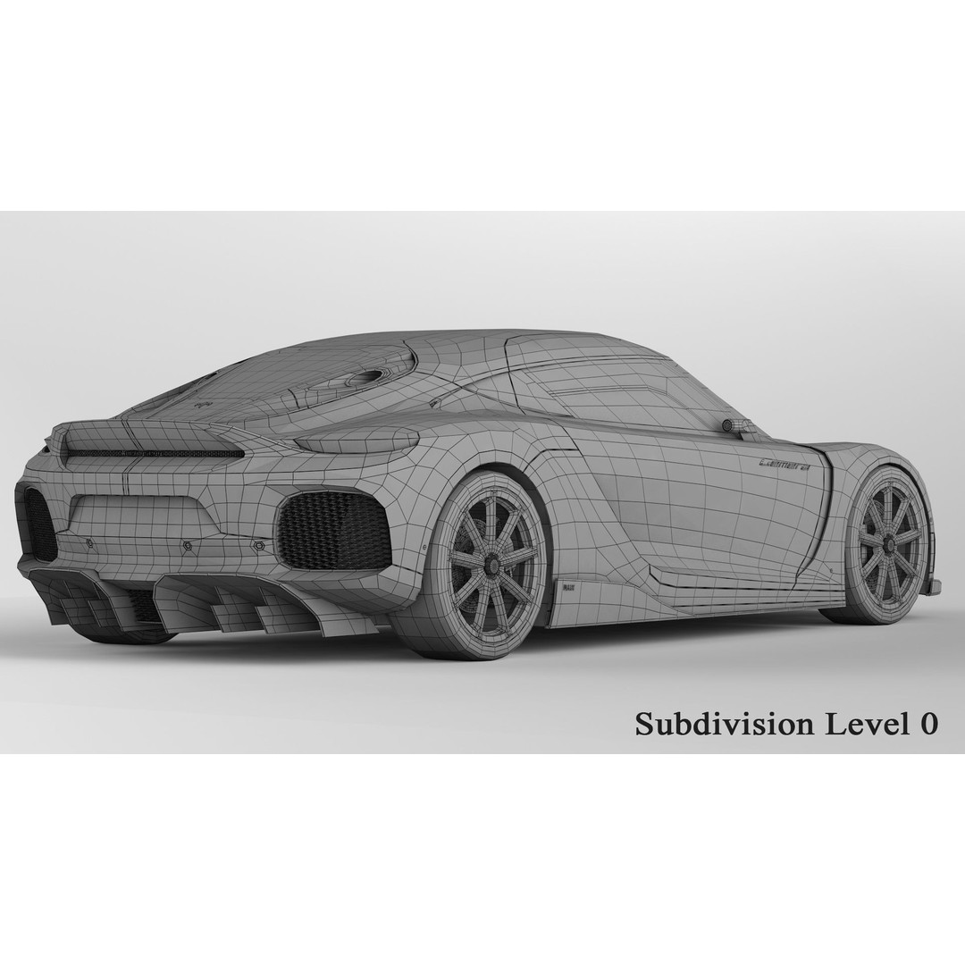 Koenigsegg Gemera 3D Model – High Poly Grand Tourer, FBX, OBJ - View 23