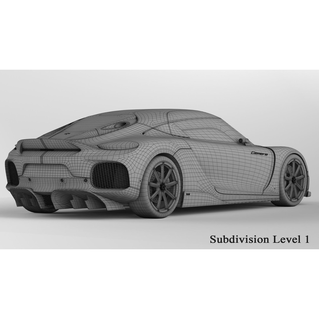 Koenigsegg Gemera 3D Model – High Poly Grand Tourer, FBX, OBJ - View 24